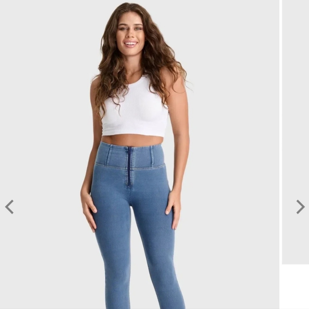 Blue High-Waisted Freddy Jeans!